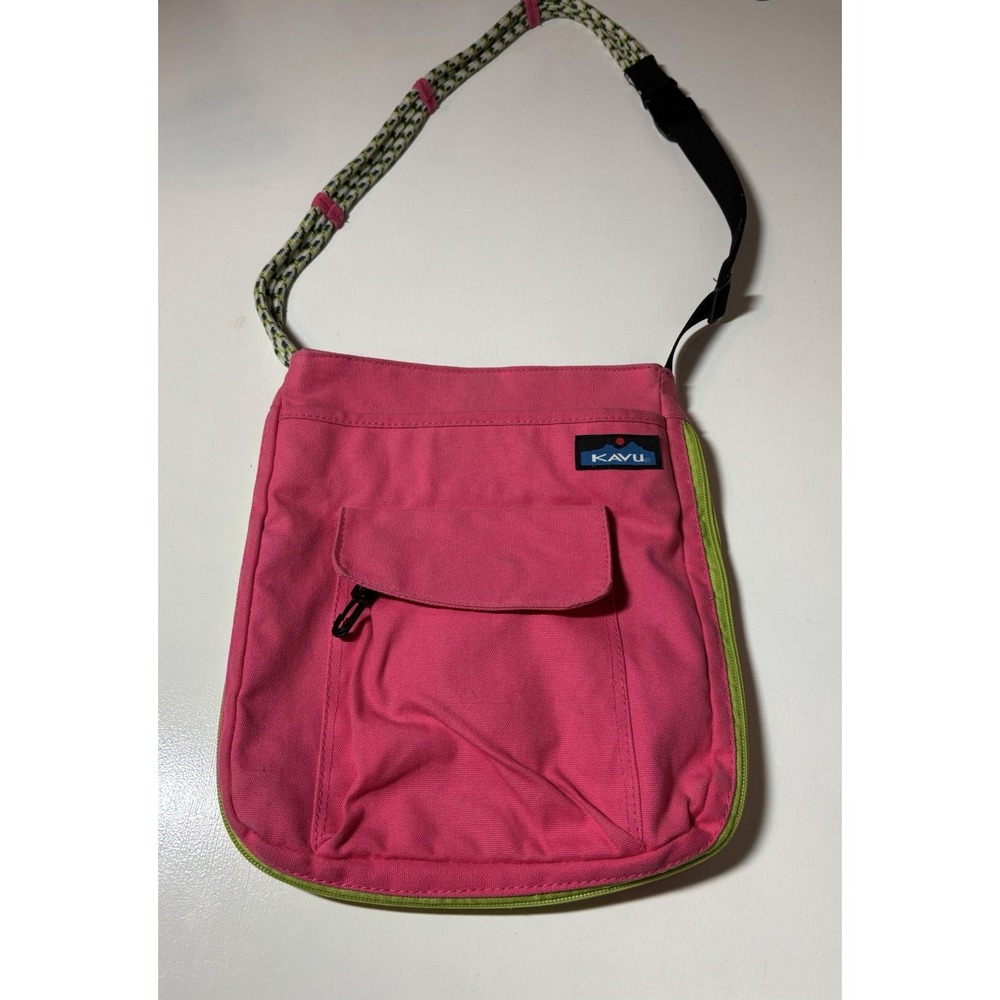 KAVU Keepalong Pink Crossbody Canvas Bag 10x12